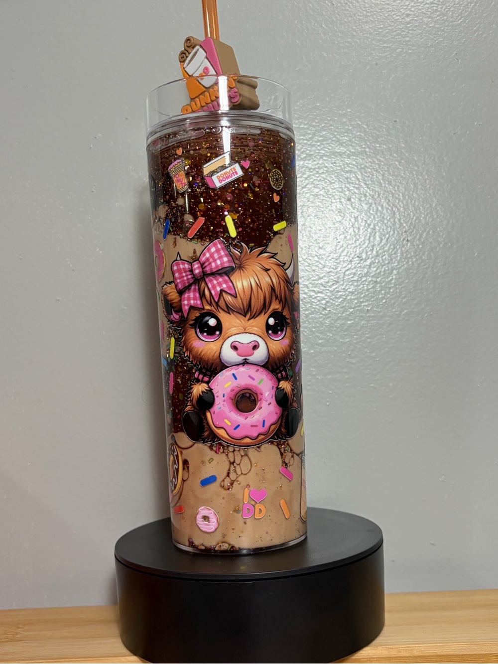 16 oz Dunkin highland cow iced coffee tumbler